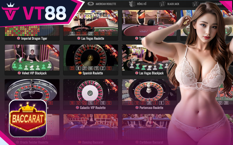 Casino VT88 có đầy đủ các trò chơi hấp dẫn nhất như 1 sòng bài thực thụ