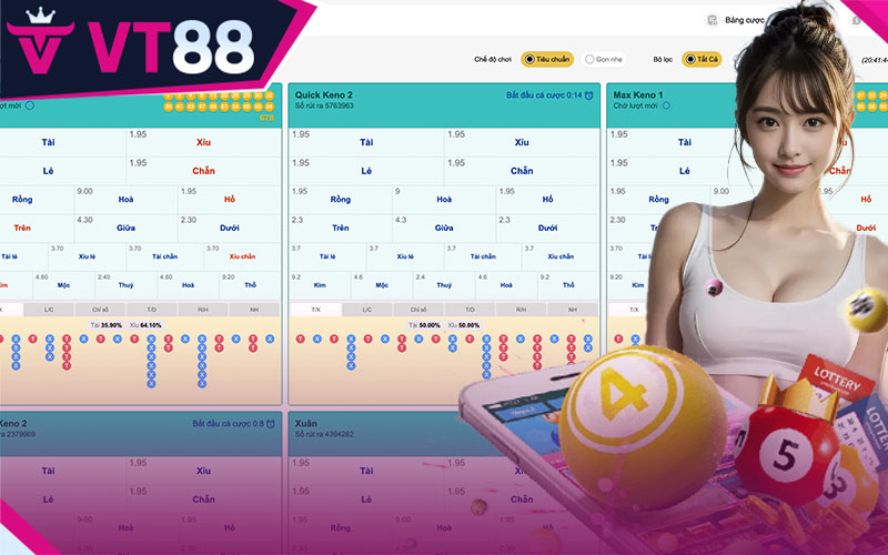 Tham gia xổ số keno trực tiếp tại VT88 với phần thưởng hàng ngày cực hấp dẫn